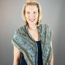Load image into Gallery viewer, Tidepools Shawlette Knitting Kit | Artyarns Ensemble, Merino Cloud, & Knitting Pattern (#414)