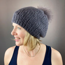 Load image into Gallery viewer, Spirit Ribbed Beanie Knitting Kit | Trendsetter Yarns Spirit & Knitting Pattern (#409)