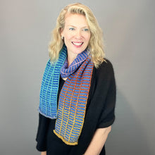 Load image into Gallery viewer, Slip Stitch Scarf Knitting Kit | Anzula For Better or Worsted, Freia Superwash Merino Silk Worsted & Knitting Pattern (#089)