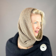 Load image into Gallery viewer, Windowpane Cowl (Short & Stout Version) Knitting Kit | Cardiff Cashmere Small, Artyarns Beaded Mohair and Sequins & Knitting Pattern (#291)