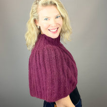 Load image into Gallery viewer, Beatrix Ribbed Capelet Knitting Pattern | Juniper Moon Beatrix & Knitting Pattern (#425)