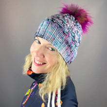 Load image into Gallery viewer, Allover Cabled Hat Knitting Kit | Dream in Color Riley & Knitting Pattern (#299)
