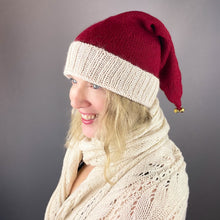 Load image into Gallery viewer, Atelier Santa Hat with Bells Knitting Kit | Choice of Yarn & Knitting Pattern (#335)