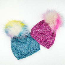 Load image into Gallery viewer, Sparkle Beanie Knitting Kit | The Fibre Company Road to China Light, Artyarns Beaded Mohair and Sequins, & Knitting Pattern (#376)