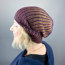 Load image into Gallery viewer, Brioche Basic Beanie Knitting Kit | Freia Handpaints Superwash Merino Silk Worsted & Anzula For Better or Worsted