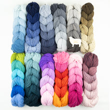 Load image into Gallery viewer, Ombré Cashmere Wrap Knitting Kit | Jade Sapphire Mini Ombré Collection & Knitting Pattern (#367)