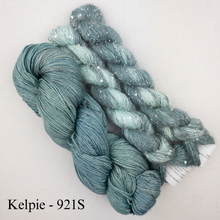 Load image into Gallery viewer, Windowpane Cowl (Long & Twisted Version) Knitting Kit | Hand Maiden Camelspin, Artyarns Beaded Mohair and Sequins & Knitting Pattern (#291)