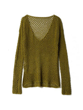 Load image into Gallery viewer, Lattice Pullover Knitting Kit | Lana Grossa Solo Lino & Knitting Pattern (13-65)