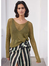 Load image into Gallery viewer, Lattice Pullover Knitting Kit | Lana Grossa Solo Lino & Knitting Pattern (13-65)