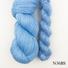 Load image into Gallery viewer, Artyarns 400 Yard Shawl Knitting Kit | Artyarns Merino Cloud, Beaded Mohair and Sequins & Knitting Pattern