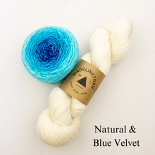 Load image into Gallery viewer, Linen Stitch Cowl Knitting Kit | Madelinetosh Pashmina, Freia Handpaints Superwash Merino Silk Sport & Knitting Pattern (#228)
