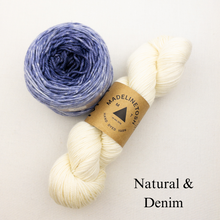 Load image into Gallery viewer, Linen Stitch Cowl Knitting Kit | Madelinetosh Pashmina, Freia Handpaints Superwash Merino Silk Sport & Knitting Pattern (#228)
