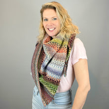 Load image into Gallery viewer, Nightshift Shawl Knitting Kit | Feederbrook Farm Entropy Superwash Merino DK