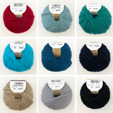 Load image into Gallery viewer, Grid of Filatura di Crosa Nirvana yarn balls in various colors