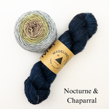 Load image into Gallery viewer, Linen Stitch Cowl Knitting Kit | Madelinetosh Pashmina, Freia Handpaints Superwash Merino Silk Sport & Knitting Pattern (#228)