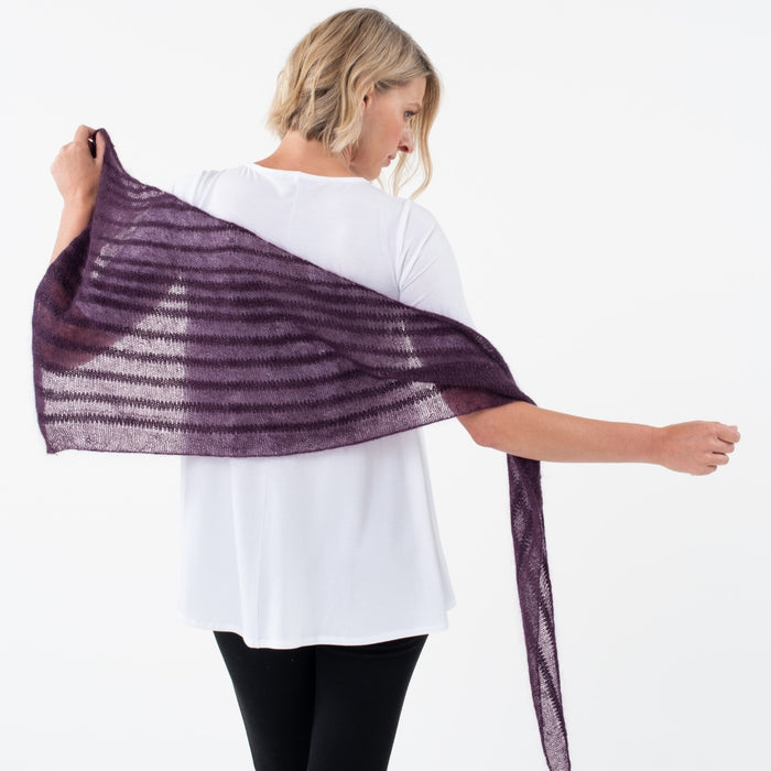 Ossa Shawl Knitting Kit | Madelinetosh Silk Cloud & Shibui Knits Pebble