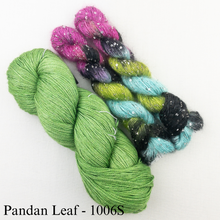 Load image into Gallery viewer, Windowpane Cowl (Long & Twisted Version) Knitting Kit | Hand Maiden Camelspin, Artyarns Beaded Mohair and Sequins & Knitting Pattern (#291)
