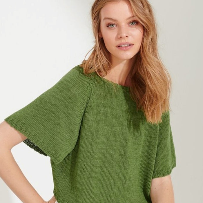 Poet Top Knitting Kit | Lana Grossa Solo Lino & Knitting Pattern (26-16)