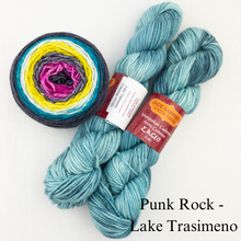 Load image into Gallery viewer, Slip Stitch Scarf Knitting Kit | Jade Sapphire 6-Ply Mongolian Cashmere, Freia Superwash Merino Silk Sport & Knitting Pattern (#089)