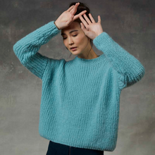 Load image into Gallery viewer, Ribbed Pullover Knitting Kit | Lang Yarns Malou Light & Knitting Pattern (990-195)