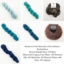 Load image into Gallery viewer, Ranunculus Knitting Kit | Dream in Color Smooshy with Cashmere, Rowan Kidsilk Haze & Manos del Uruguay Fino Minis