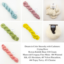 Load image into Gallery viewer, Ranunculus Knitting Kit | Dream in Color Smooshy with Cashmere, Rowan Kidsilk Haze & Manos del Uruguay Fino Minis