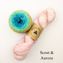 Load image into Gallery viewer, Linen Stitch Cowl Knitting Kit | Madelinetosh Pashmina, Freia Handpaints Superwash Merino Silk Sport & Knitting Pattern (#228)
