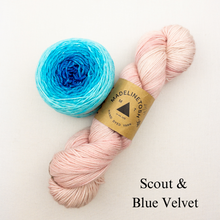 Load image into Gallery viewer, Linen Stitch Cowl Knitting Kit | Madelinetosh Pashmina, Freia Handpaints Superwash Merino Silk Sport & Knitting Pattern (#228)