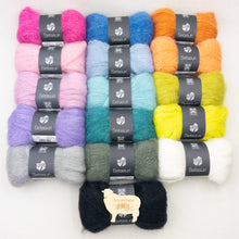 Load image into Gallery viewer, Setasuri yarn balls in various colors on a white background