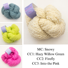 Load image into Gallery viewer, Floribunda Cardi Knitting Kit | Knit Collage Spun Cloud Light & Knitting Pattern