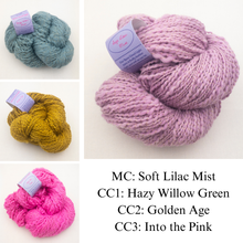 Load image into Gallery viewer, Floribunda Cardi Knitting Kit | Knit Collage Spun Cloud Light & Knitting Pattern