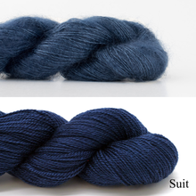 Load image into Gallery viewer, Spectrum Knitting Kit | Madelinetosh Tosh Silk Cloud, Tosh Lunar & Knitting Pattern