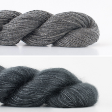 Load image into Gallery viewer, Ossa Shawl Knitting Kit | Madelinetosh Silk Cloud & Shibui Knits Pebble