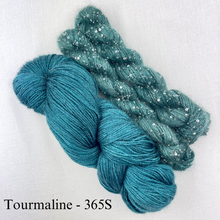 Load image into Gallery viewer, Windowpane Cowl (Long & Twisted Version) Knitting Kit | Hand Maiden Camelspin, Artyarns Beaded Mohair and Sequins & Knitting Pattern (#291)