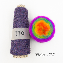 Load image into Gallery viewer, Shibui Spectrum Scarf Knitting Kit | Ito Kinu, Artyarns Mohair Ombre & Knitting Pattern
