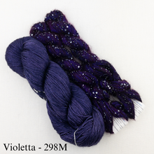 Load image into Gallery viewer, Windowpane Cowl (Long & Twisted Version) Knitting Kit | Hand Maiden Camelspin, Artyarns Beaded Mohair and Sequins & Knitting Pattern (#291)