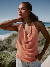 Load image into Gallery viewer, Waterfall Halter Tank Knitting Kit | Lana Grossa Solo Lino & Knitting Pattern (19-16)