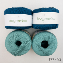 Load image into Gallery viewer, Bamboo Kerchief Knitting Kit | Sirdar Snuggly Baby Bamboo &amp; Knitting Pattern (#346)
