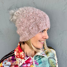 Load image into Gallery viewer, Speckled Ombré Hat (Katia version) Knitting Kit | Katia Alpaca Silver & Knitting Pattern (#344)