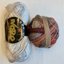 Load image into Gallery viewer, Linen Stitch Cowl (Noro & Zauberball version) Knitting Kit | Noro Silk Garden Sock Yarn, Zauberball Crazy & Knitting Pattern (#228)