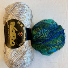 Load image into Gallery viewer, Linen Stitch Cowl (Noro & Zauberball version) Knitting Kit | Noro Silk Garden Sock Yarn, Zauberball Crazy & Knitting Pattern (#228)