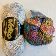 Load image into Gallery viewer, Linen Stitch Cowl (Noro & Zauberball version) Knitting Kit | Noro Silk Garden Sock Yarn, Zauberball Crazy & Knitting Pattern (#228)