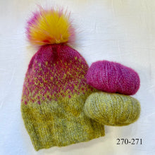 Load image into Gallery viewer, Speckled Ombré Hat (Katia version) Knitting Kit | Katia Alpaca Silver & Knitting Pattern (#344)