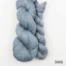 Load image into Gallery viewer, Artyarns 400 Yard Shawl Knitting Kit | Artyarns Merino Cloud, Beaded Mohair and Sequins & Knitting Pattern