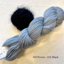 Load image into Gallery viewer, Angora Horizontal Ribbed Cowl (small version) Knitting Kit | Galler Belangor, Artyarns Merino Cloud, & Knitting Pattern (#316)