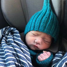 Load image into Gallery viewer, Ombré Elf Hat Knitting Kit | Freia Handpaints Superwash Merino Silk Sport & Knitting Pattern (#301)