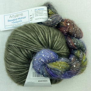 Charmaine's Cowl Knitting Kit | Lang Yarns Grace, Artyarns Beaded Mohair and Sequins & Knitting Pattern (#207B)