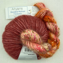 Load image into Gallery viewer, Charmaine's Cowl Knitting Kit | Lang Yarns Grace, Artyarns Beaded Mohair and Sequins & Knitting Pattern (#207B)