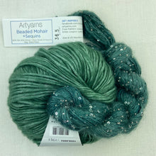 Load image into Gallery viewer, Charmaine's Cowl Knitting Kit | Lang Yarns Grace, Artyarns Beaded Mohair and Sequins & Knitting Pattern (#207B)