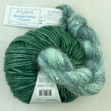Load image into Gallery viewer, Charmaine's Cowl Knitting Kit | Lang Yarns Grace, Artyarns Beaded Mohair and Sequins & Knitting Pattern (#207B)